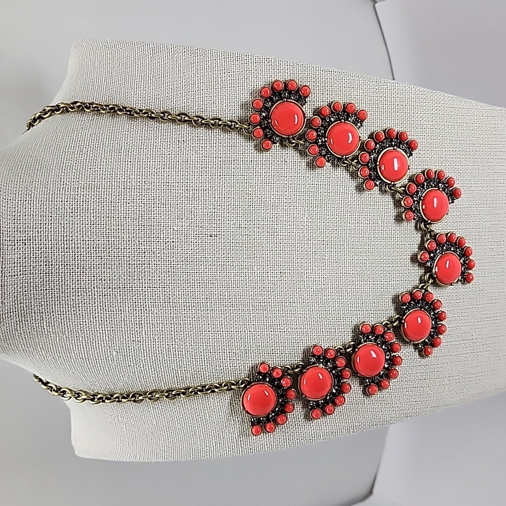 J. Crew Floral Coral 🪸 Pink Necklace